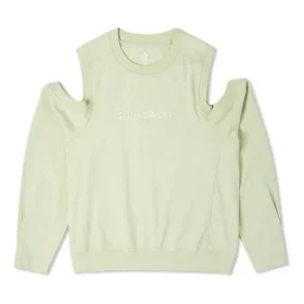 Twisted Knits Cold Shoulder Top Asia Sizing “Light Green”