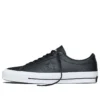 Unisex One Star Leather Low-Top Sneakers Black/White