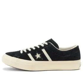 Unisex Star & Bars Suede Low-Top Sneakers Black