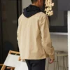 Washed Canvas Full Zip Work Shirt Asia Sizing “Nomad Khaki”