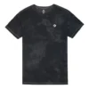 Washed Retro Casual Short Sleeve Black