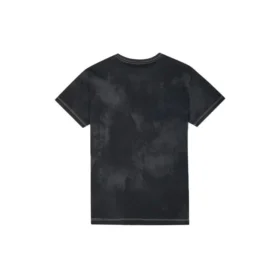 Washed Retro Casual Short Sleeve Black