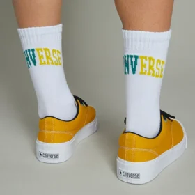 Wordmark Logo Single Crew Socks “White” Wordmark Logo Single Crew Socks “White”