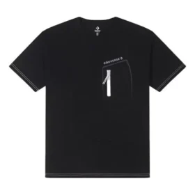 Zip Pocket Logo T-Shirt Asia Sizing “Black”